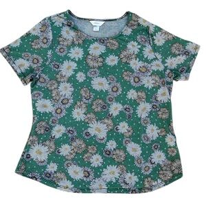 Christopher & Banks Daisy Stripe Printed Top